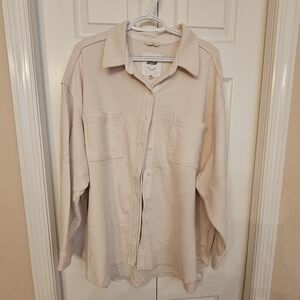 Aerie Cream Shacket XL